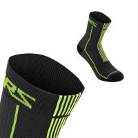 AlpineStars Summer Socks 15 Black/Acid Yellow S Bike Cycle Bicycle - Image 7