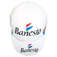 Banesto Retro Cotton Cycling Vintage Cap - White - Image 2