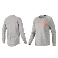 AlpineStars Stella Merino Women's Long Sleeve Jersey Melange Mid Grey/Coral S - Image 8