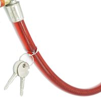 Bicycle cycle safety Heavy duty spiral lock mountain road bike dia 14mm[Red] - Image 8