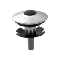 1.1/8 Bike Star Washer Bolt & Bicycle Top Cap for Alloy Headset Acor Silver" - Image 2