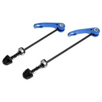 2Pcs Bike Quick Release Wheel Hub Screwers Aluminium Pair Front and Rear Blue - Image 2