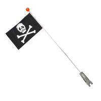Polyester Full Color Waterproof Safety Flag in Black