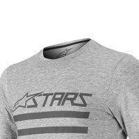 AlpineStars Merino Long Sleeve Jersey Melange Light Grey/Athlantic S - Image 3