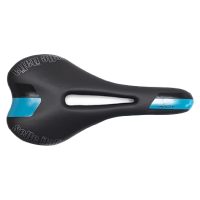 Selle Italia SLS Lady Flow Manganese MTB Hybrid Road Bike Saddle Black / Teal - Image 2