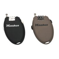 4X Master Lock Cycle Retractable Cable Lock Black / Green / Blue / Taupe-70cm long x 2mm - Image 3