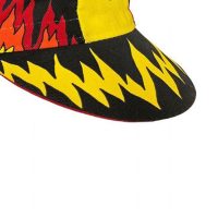 Cinelli Ana Benaroya FIRE Cotton Cycling Cap Road Urban Fixie Black Orange - Image 4