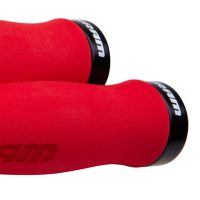 SRAM Lockring Grips Contour Foam 129MM Red With Single Black Clamp And End Plugs - Image 5