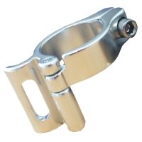 Bicycle Road Front Mech Braze on Clamp Band Adaptor 31.8mm - Silver - Image 2