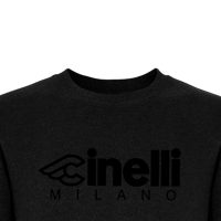 Cinelli Milano Flocked Bicycle Cycle Bike Crewneck Sweatshirt Black/Small - Image 4