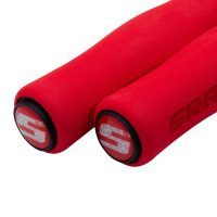 SRAM Lockring Grips Contour Foam 129MM Red With Single Black Clamp And End Plugs - Image 2