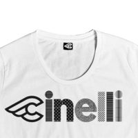 Cinelli Optical Ladies Bicycle Cycle Bike T-Shirt White Medium - Image 4