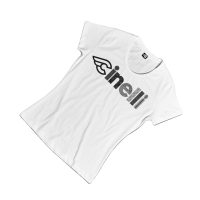 Cinelli Optical Ladies Bicycle Cycle Bike T-Shirt White Medium - Image 3