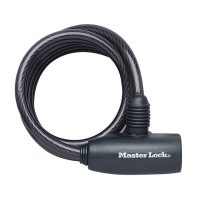 Master Lock Keyed Steel Cable Bike Lock 1.8m x 8mm - Black - Image 2