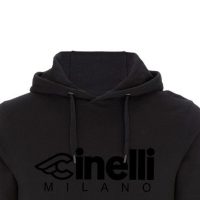 Cinelli Milano Flocked Bicycle Cycle Bike Hoodie Black/XL - Image 4