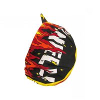 Cinelli Ana Benaroya FIRE Cotton Cycling Cap Road Urban Fixie Black Orange - Image 6