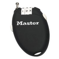 4X Master Lock Cycle Retractable Cable Lock Black / Green / Blue / Taupe-70cm long x 2mm - Image 5