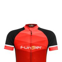 Funkier Bike Rideline Gents Short Sleeve Jersey Red/Black Small - Image 4