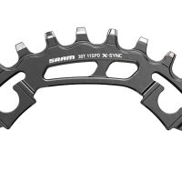 SRAM Chain Ring X-Sync 44T 11 Speed Apex 1 Asymmetric 110BCD Alum Black BB30 OR GXP - Image 2