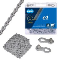 KMC E1 EPT Single Speed Electric Bike Chain Anti Rust/E-Bike 110 Links Silver - Image 3